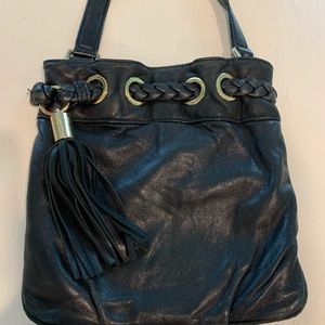 Michael Kors black and gold crossbody